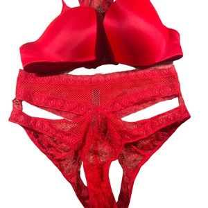 Victoria’s Secret Red Very Sexy Bra & Panty Set